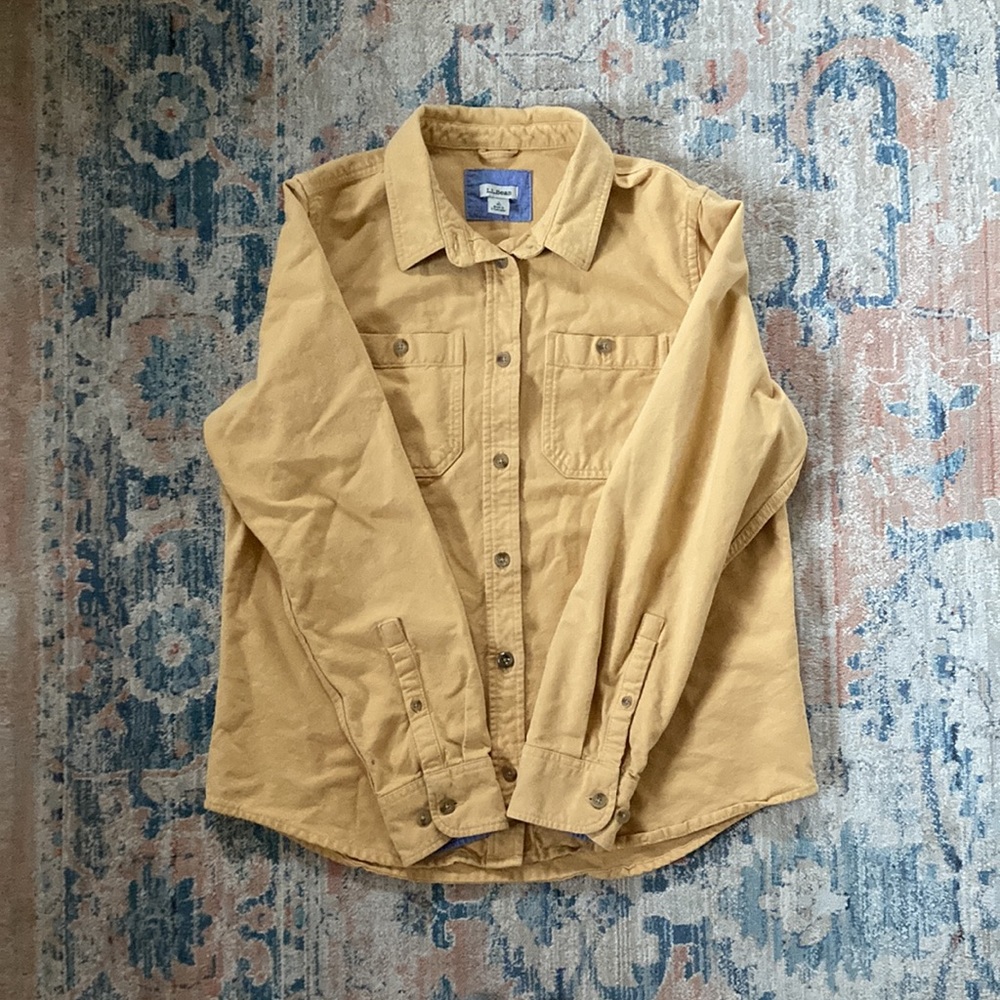 L.L. Bean yellow button down shirt - women’s